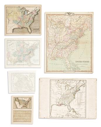 (UNITED STATES.) Group of 11 eighteenth and nineteenth century engraved maps.